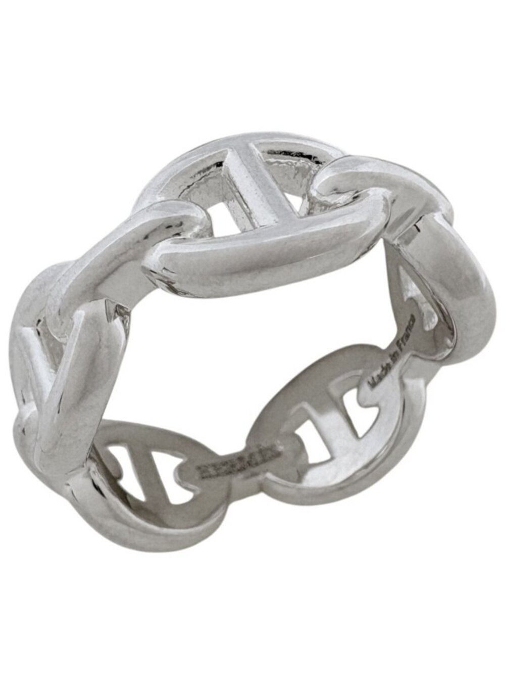 Hermes Chaine D'ancre Enchainee PM Ring 925 Sterling Silver